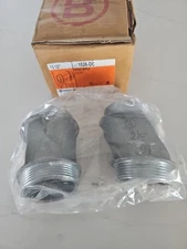 Box of (2) Bridgeport 1526-DC 2.5" Offset Nipple, Zinc Die Cast New 
