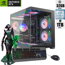 ARGB Gaming PC  i7 RTX2080 Ti 11GB Desktop Computer32GB RAM 1TB SSD Windows 11