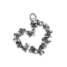11096 Charm in Argento 925 Cuore Farfalle Grande Giovanni Raspini