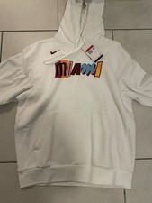 Miami Heat Hoodie White Size Large NBA Basketball Men's Nike Discontinued New