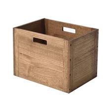 Stackable Wood Storage Cube /Basket/ Bins Organizer for Home Books Clothes To...
