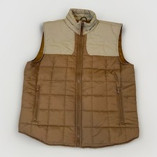 Nomad Men s Puffer Vest Brown Tan Colorblock Hunting Quilted Zip Front Size M