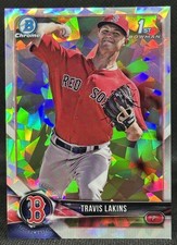 2018 Bowman Chrome Prospects Baseball Travis Lakins Atomic Refractor Rookie