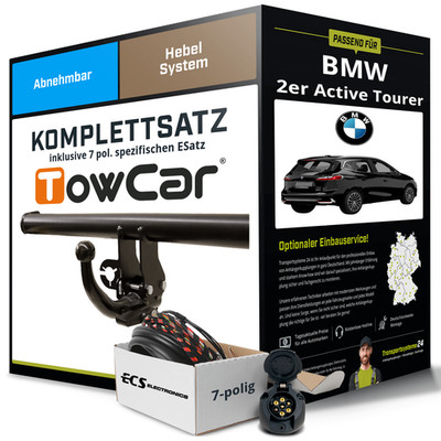 Für BMW 2er Active Tourer U06 Anhängerkupplung abnehmbar +eSatz 7pol 21- NEU AHK