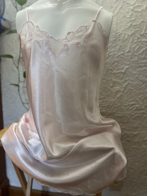 VTG Erika Taylor Intimates Pink Satin Slip Dress Nightgown Lace Trim HongKong | eBay VTG Erika Taylor Intimates Pink Satin Slip Dress Nightgown Lace Trim HongKong | eBay