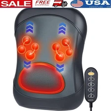 Shiatsu Back Massager W/ Dual Zone Heating & Remote Control Relaxation New
