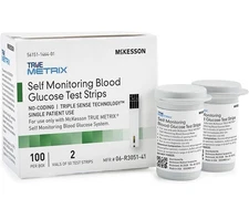 McKesson True Metrix PRO Blood Glucose Test Strips -1200 Strips / 12 Pack Of 100