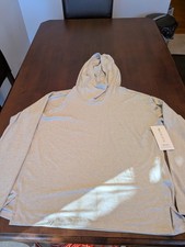 Athleta Grey Long Sleeve Sweatshirt with hood Size Large New With Tags