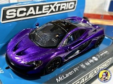 Image of Slot car 1/32 McLaren P1 Mauvine Blue SCALEXTRIC C3842 good condition