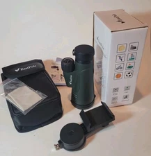 NEW EastPole HD Monocular Scope + Smartphone Holder + Case 12X50 Telescope