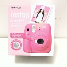 FUJIFILM Instax Mini 9 Instant Camera Flamingo Pink  Selfie Mirror NEW OPEN BOX