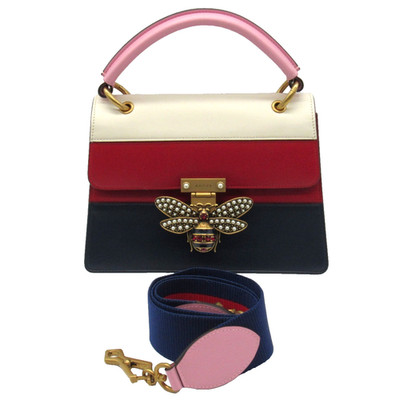 GUCCI Queen Margaret Bee Blind For Love Leather Shoulder Bag Multicolor 476541