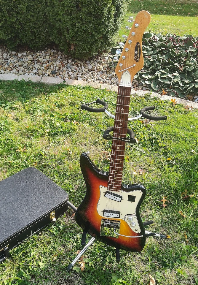 Nice Rare Early Vintage Aria Arai Diamonds Univox Matsumoku 1532T Offset Guitar - Image 4 of 4