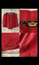 VTG 90s Y2K HARLEY DAVIDSON 100 Silk Red Men  s Women  s Boxer Lounge Shorts XL