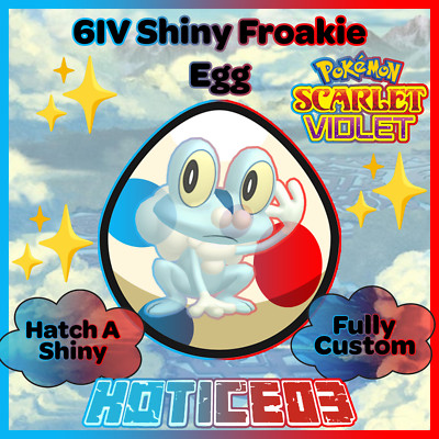 Froakie   SHINY/NON SHINY 6IV EGG   Pokemon Scarlet & Violet   TEAL MASK DLC  