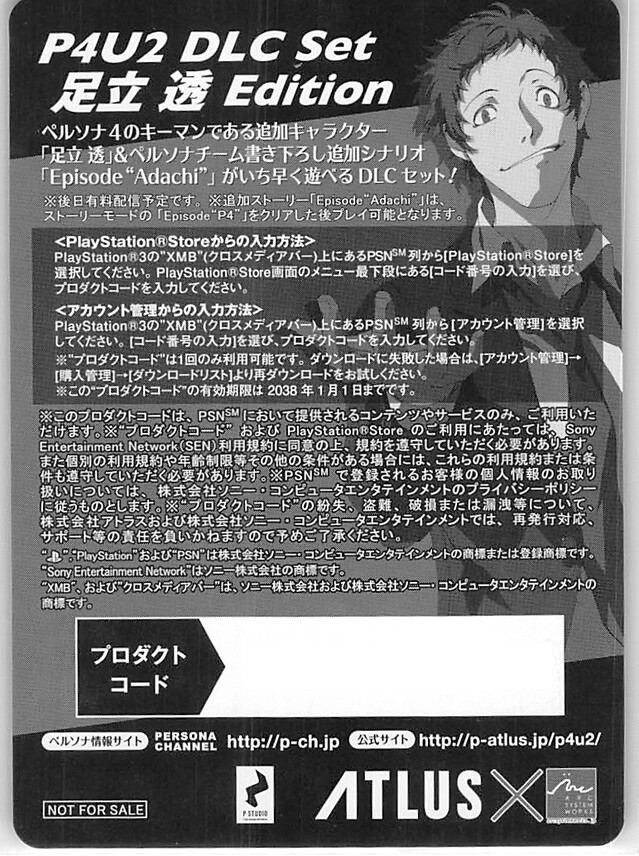 yuu Persona 4 Trading Card P4U The Ultimax Entry No. 019 Normal