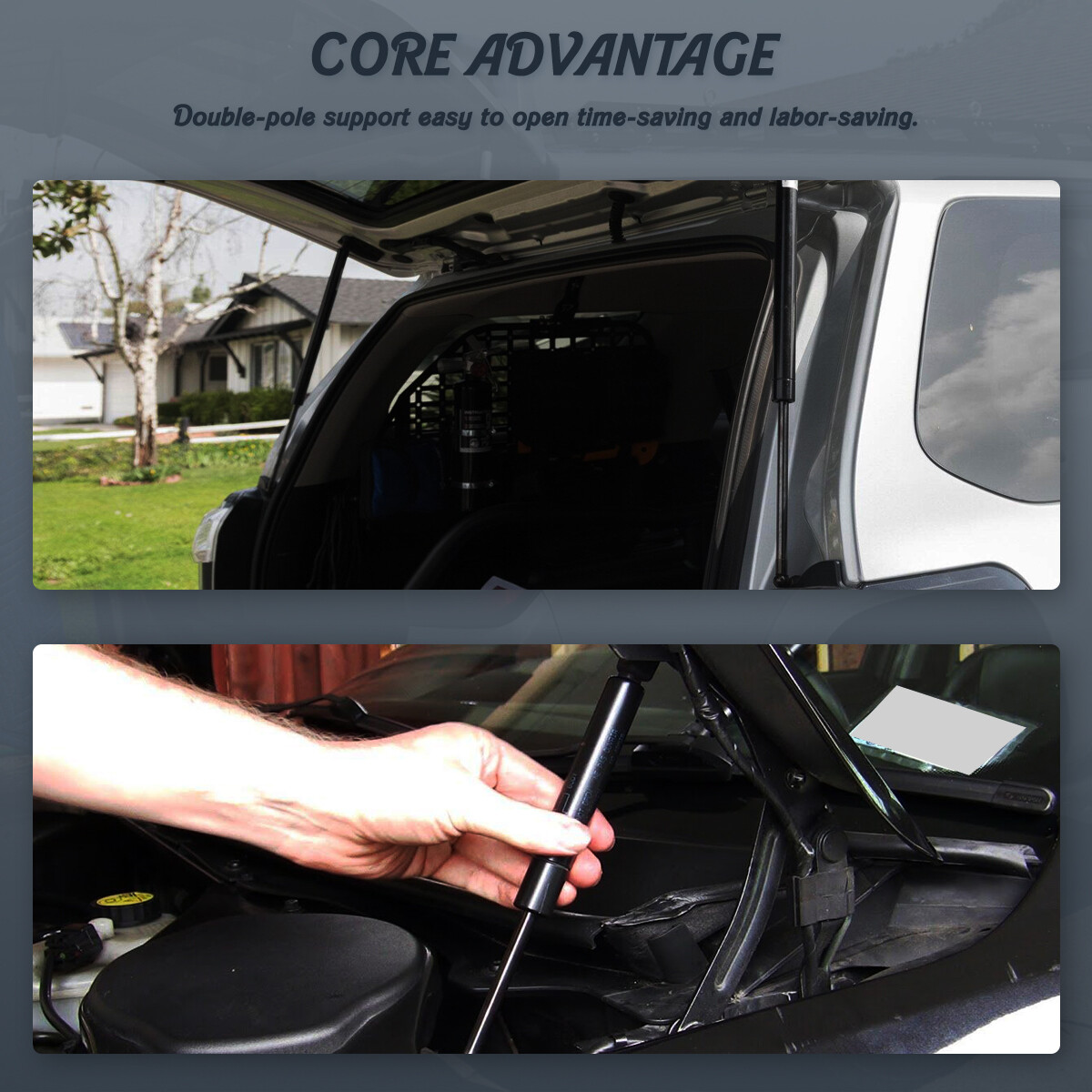 2Pcs Front Hood Lift Springs Supports Gas Struts Shocks For Toyota