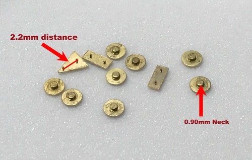 Watch Dial Hour Markers 11 pieces ROUND SQUARE TRIANGLE Numerals Dot Bars PARTS - Picture 3 of 4