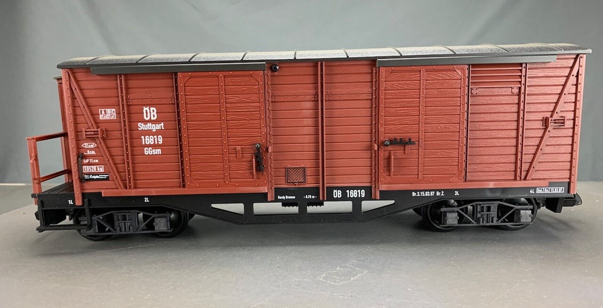 G Scale LGB 43630 Outside Braced Dbl Door Boxcar OB G Scale LGB 43630 Outside Braced Dbl Door Boxcar OB