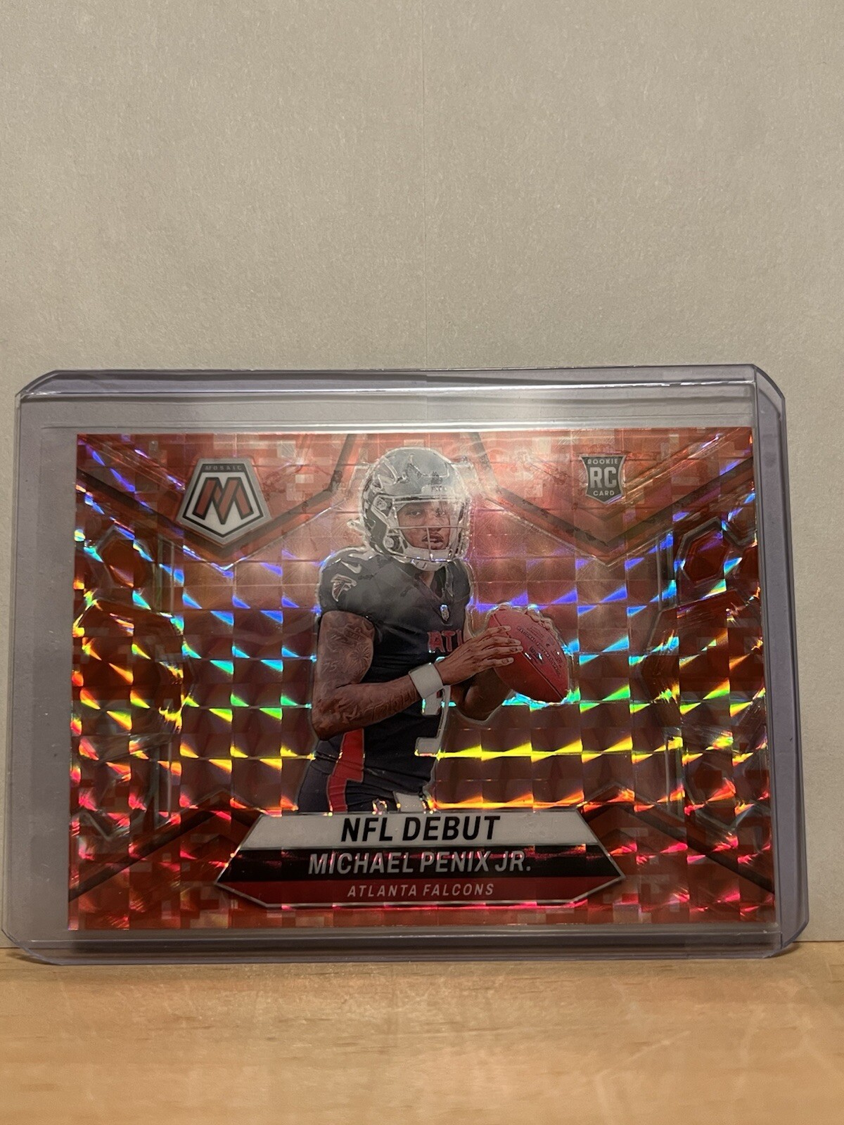 2024 Mosaic NFL Debut Michael Penix Jr. Red Mosaic RC | Falcons Color Match