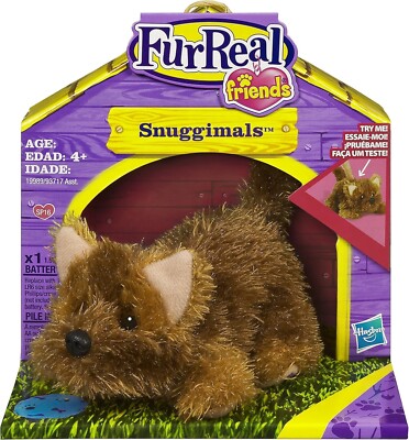 NEW 2009 Tiger Furreal Friends Snuggimals Brown Puppy Dog Interactive Toy Pet