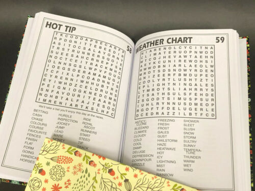 Pk4 Floral Word Search Books Wordsearch Puzzle Book 516 Puzzles A5 Hardcover new - Picture 3 of 3