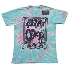 Image of Black Sabbath 'World Tour 78' Dip Dye T shirt - NEW