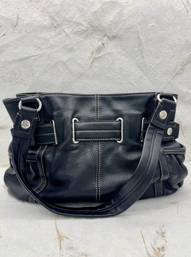 Borsa tote vintage Wilson’s in pelle nera con accenti argento stampa ghepardo BELLA - Foto 6 di 23