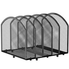 5-Section Desk File Organizer, Vertical Desktop File 5 Section - 1Pack Black