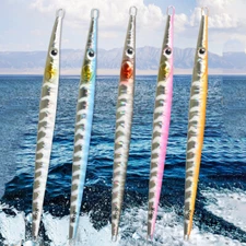 Dr.Fish Saltwater Fishing Flat Fall Jigging Lure Vertical Jig Slow Pitch w/ Hook