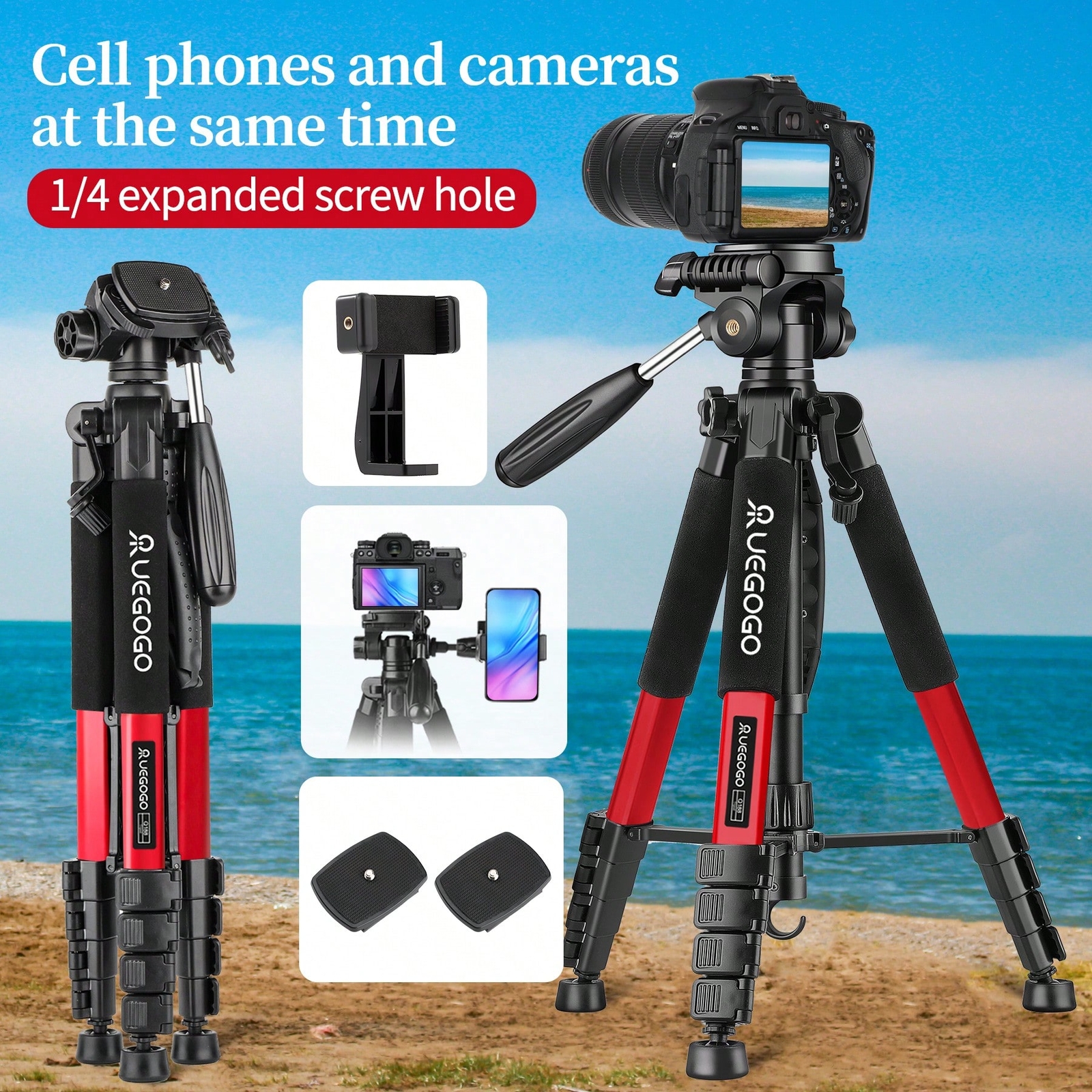 ZoMei Camera Tripod, 74in Tripod For Camera, Tripod Stand For Video Recording Ph