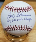 Autographed BOB SKINNER "60,64 WS Champs" Official Major League Baseball w/COA