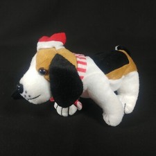 Perro Mascota Juguete Cachorro Peluche Navidad Perrito con Navidad Sombrero Bufanda Masticable Juguete 7"