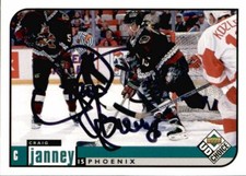 Craig Janney Signed Auto 1998-99 Upper Deck UD Choice card Phoenix Coyotes