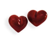 Herz 1 Paar Ohringe Ohrstecker Heartbreaker by Drachenfels LD AT 24 RM rot 