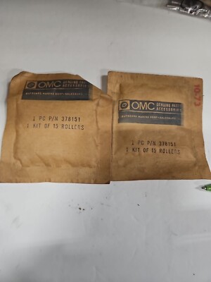 OMC Evinrude Johnson 378151, 0378151 Needle Rollers (2 KITS OF 15)$16 NOS OMC141