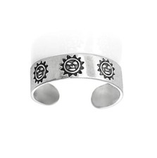 Sterling Silver Sunshine toe ring 1.31g