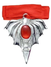 Forum Novelties - Gothic Medallion - Red/Silver - Vampire Costume Accessory