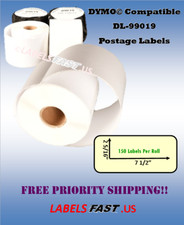 Dymo® Compatible 99019 Postage Mailing 150 Labels Thermal Adhesive Labeling 