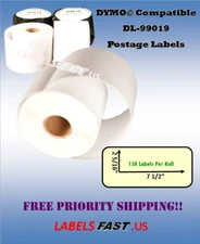 Dymo® Compatible 99019 Postage Mailing 150 Labels Thermal Adhesive Labeling 