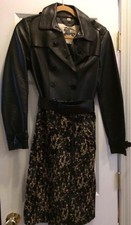 Authentic Burberry Calfskin And Leather Trench Size 6 Retail $7750