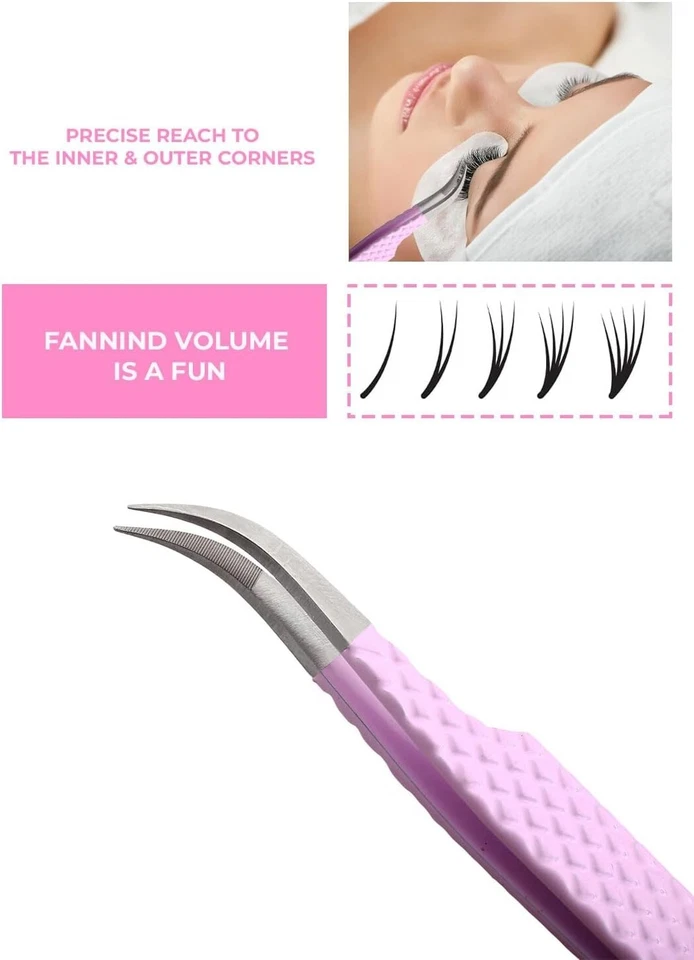 Fiber Tip Lash Tweezers For Eyelash Extension Tweezers Professional - Image 2 of 4