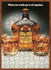 1984 Crown Royal Whiskey Vintage Print Ad/Poster 80s Man Cave Bar Pop Art Décor 