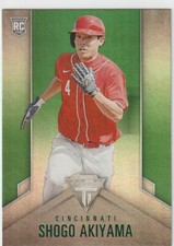 2020 Panini Titanium Shogo Akiyama Cincinnati Reds RC #7