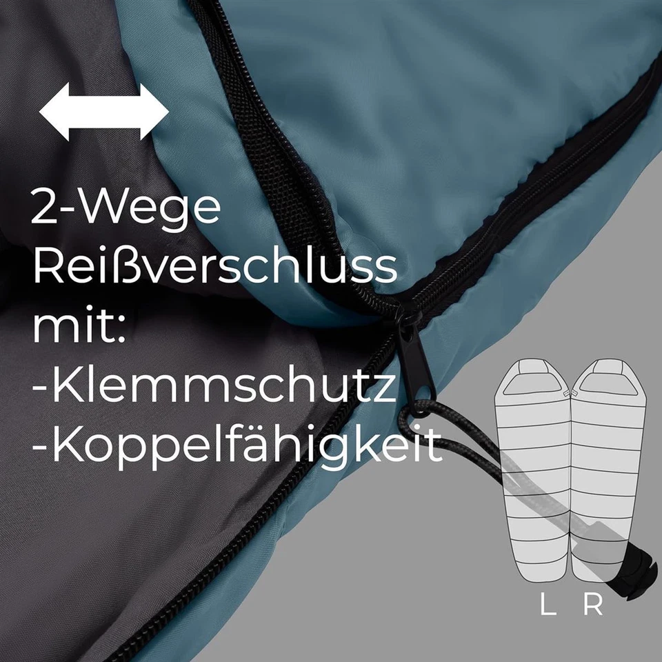 Schlafsack EXPLORER Light600 Leicht Hüttenschlafsack Mini Ultrakompakt hellblau - Bild 4 von 4