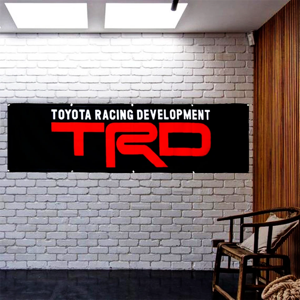 Toyota TRD Banner Flag 2x8FT desarrollo de carreras deportes de motor garaje exhibición de autos NUEVO Foto 4 de 4