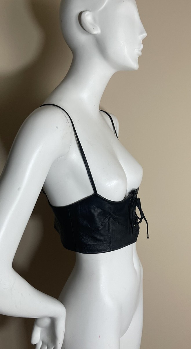 Free People Black Leather Hastings Corset Belt Harness  display picture 1
