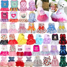 Dog Skirt Pet Dress Cotton Small Dog Princess Dress Chihuahua Puppy Cat Clothes