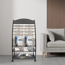 floor magazine rack brochure display stand for offices and public reception area