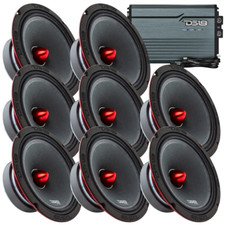 8x DS18 PRO-X8BM 8 Mid-Range Speakers + 1x Si...